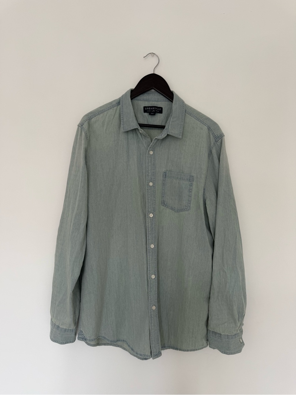 Light denim Men's Button-Up Shirt